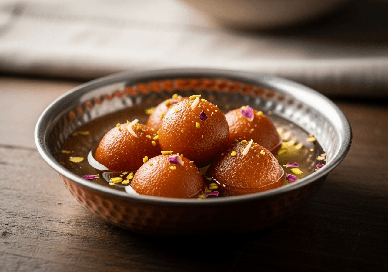 Gulab Jamun Sterling - classic Indian dessert